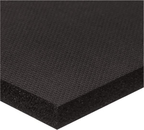 Value Collection - 24" Long, 54" Wide, Polyurethane Foam Rubber Foam Sheet - 40 to 60 Durometer, Black, -40 to 225°F, Adhesive Backing - Americas Industrial Supply