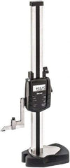 Starrett - 12" Electronic Height Gage - 0.0005" Resolution, Accurate to .0001", LCD Display, RS-232 Data Output - Americas Industrial Supply