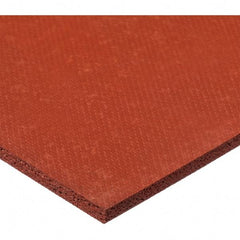 Value Collection - 2' Long x 12" Wide x 1/2" Thick, Silicone Sheet Gasketing - 90 Max psi, Red - Americas Industrial Supply
