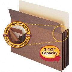 SMEAD - 11-3/4 x 9-1/2", Letter Size, Redrope, Expansion Folders - Straight Tab Cut Location - Americas Industrial Supply