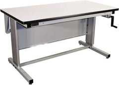 Proline - 72 Wide x 30" Deep x 42" High, Static Dissipative Workbench - T-Molded Edge, Adjustable Height Legs, Gray - Americas Industrial Supply