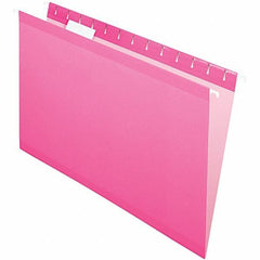Pendaflex - 8-1/2 x 14", Legal, Pink, Hanging File Folder - 11 Point Stock, 1/5 Tab Cut Location - Americas Industrial Supply