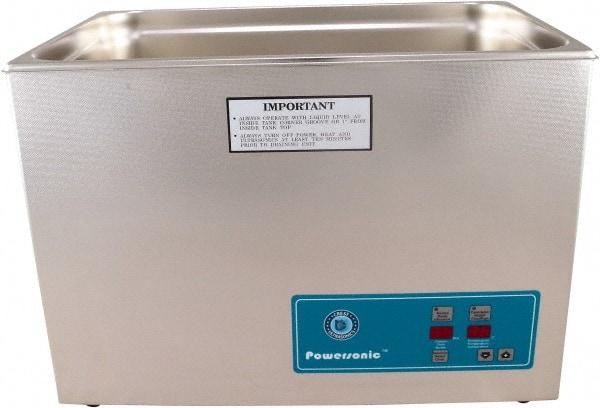 CREST ULTRASONIC - Bench Top Water-Based Ultrasonic Cleaner - 7 Gal Max Operating Capacity, Stainless Steel Tank, 14-1/2" High x 21" Long x 12-3/4" Wide, 230 Input Volts - Americas Industrial Supply