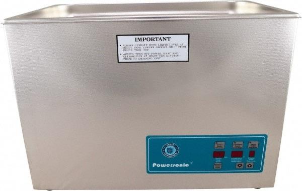 CREST ULTRASONIC - Bench Top Water-Based Ultrasonic Cleaner - 5.25 Gal Max Operating Capacity, Stainless Steel Tank, 10-5/8" High x 20-1/4" Long x 12-1/2" Wide, 115 Input Volts - Americas Industrial Supply