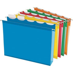 Pendaflex - 8-1/2 x 11", Letter Size, Assorted Colors, Hanging File Folder - 11 Point Stock, 1/5 Tab Cut Location - Americas Industrial Supply