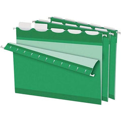Pendaflex - 8-1/2 x 11", Letter Size, Bright Green, Hanging File Folder - 11 Point Stock, 1/5 Tab Cut Location - Americas Industrial Supply