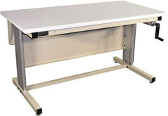 Proline - 60 Wide x 30" Deep x 42" High, Static Dissipative Workbench - Bull Nose Edge, Adjustable Height Legs, Beige - Americas Industrial Supply