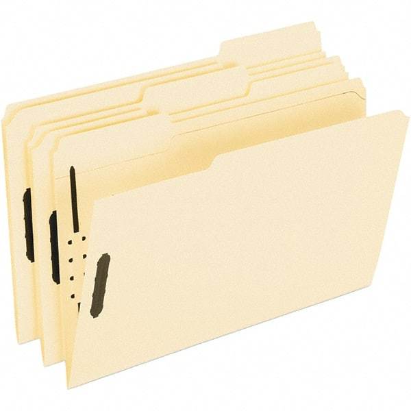 Pendaflex - 8-1/2 x 14", Legal, Manila, File Folders with Top Tab - Assorted Tab Cut Location - Americas Industrial Supply