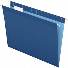 Pendaflex - 8-1/2 x 11", Letter Size, Navy, Hanging File Folder - 11 Point Stock, 1/5 Tab Cut Location - Americas Industrial Supply