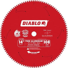 Freud - 14" Blade Diam, 108 Teeth, Carbide-Tipped Cold Saw Blade - 1" Arbor Hole Diam, 0.071" Blade Thickness - Americas Industrial Supply