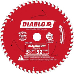 Freud - 5-7/8" Blade Diam, 52 Teeth, Carbide-Tipped Cold Saw Blade - 5/8" Arbor Hole Diam, 0.045" Blade Thickness - Americas Industrial Supply