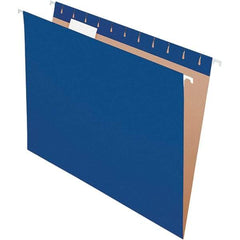 Pendaflex - 8-1/2 x 11", Letter Size, Navy, Hanging File Folder - 11 Point Stock, 1/5 Tab Cut Location - Americas Industrial Supply