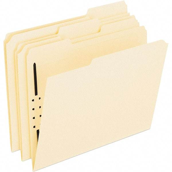 Pendaflex - 8-1/2 x 11", Letter Size, Manila, File Folders with Top Tab - Assorted Tab Cut Location - Americas Industrial Supply