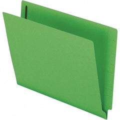 Pendaflex - 8-1/2 x 11", Letter Size, Green, File Folders with End Tab - 11 Point Stock, Straight Tab Cut Location - Americas Industrial Supply