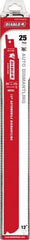 Freud - 12" Long x 1" Thick, Bi-Metal Reciprocating Saw Blade - Straight Profile, 14 to 18 TPI, Toothed Edge, Tang Shank - Americas Industrial Supply