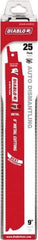 Freud - 9" Long x 1" Thick, Bi-Metal Reciprocating Saw Blade - Straight Profile, 14 to 18 TPI, Toothed Edge, Tang Shank - Americas Industrial Supply