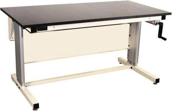 Proline - 60 Wide x 30" Deep x 42" High, Chem-Guard Workbench - Adjustable Height Legs, Beige - Americas Industrial Supply