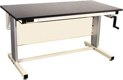 Proline - 60 Wide x 30" Deep x 42" High, Chem-Guard Workbench - Adjustable Height Legs, Beige - Americas Industrial Supply