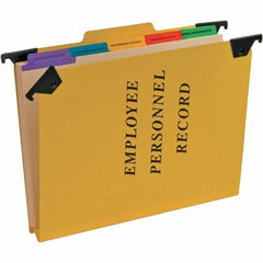 Pendaflex - 11-3/4 x 9-3/4", Letter Size, Yellow, File Folders with Top Tab - 20 Point Stock, 2nd Position Tab Cut Location - Americas Industrial Supply