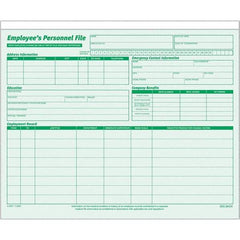 TOPS - 11-3/4 x 9-1/4", Letter Size, Green, File Folders with Top Tab - Straight Tab Cut Location - Americas Industrial Supply
