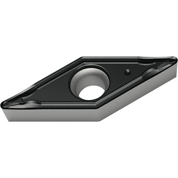 Walter - VCMT FM4 Grade WSM30S Turning Insert - TiAlN+Al2O3+(Al) Finish, 35° Rhombic, 9.53mm Inscr Circle, 4.76mm Thick, 0.8mm Corner Radius - Americas Industrial Supply