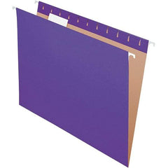 Pendaflex - 8-1/2 x 11", Letter Size, Violet, Hanging File Folder - 11 Point Stock, 1/5 Tab Cut Location - Americas Industrial Supply