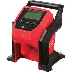 Milwaukee Tool - 12 Volt Automatic Tire Inflator Tool - 120 psi, 26" Hose Length, Tool Only, Auto Shut-Off, Compact, Portable, Anti-Vibration Feet, Weather Resistant, Impact Resistant - Americas Industrial Supply