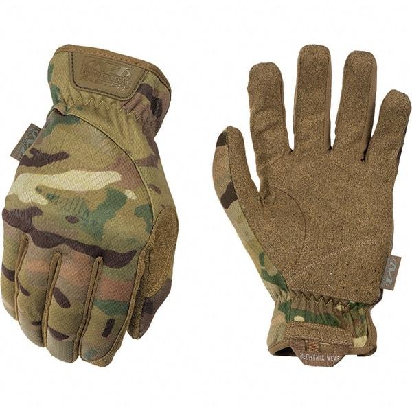 Mechanix Wear - Size XL Work Gloves - For Mechanic's & Lifting, Uncoated, Elastic Band Cuff, Full Fingered, Camouflage, Paired - Americas Industrial Supply