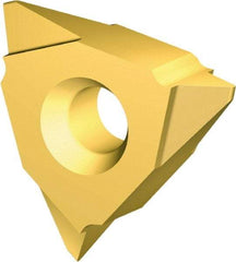 Vargus - 4VEL22 Partial Profile 60° Grade VKX External On Edge Threading Insert - TiN Finish, 7-5" External TPI, 1/2" Inscribed Circle, Left Hand Cut - Americas Industrial Supply