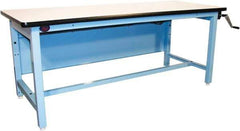Proline - 60 Wide x 30" Deep x 42" High, Plastic Laminate Workbench - T-Molded Edge, Adjustable Height Legs, Blue - Americas Industrial Supply