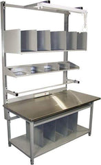 Proline - 72 Wide x 30" Deep x 36" High, Stainless Steel Workbench - Adjustable Height Legs, Gray - Americas Industrial Supply