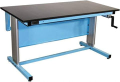 Proline - 60 Wide x 30" Deep x 42" High, Chem-Guard Workbench - Adjustable Height Legs, Blue - Americas Industrial Supply