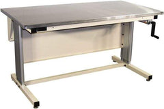 Proline - 60 Wide x 30" Deep x 42" High, Stainless Steel Workbench - Adjustable Height Legs, Beige - Americas Industrial Supply