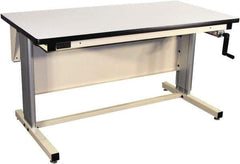 Proline - 60 Wide x 30" Deep x 42" High, Static Dissipative Workbench - T-Molded Edge, Adjustable Height Legs, Beige - Americas Industrial Supply