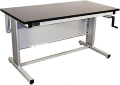 Proline - 72 Wide x 30" Deep x 42" High, Chem-Guard Workbench - Adjustable Height Legs, Gray - Americas Industrial Supply