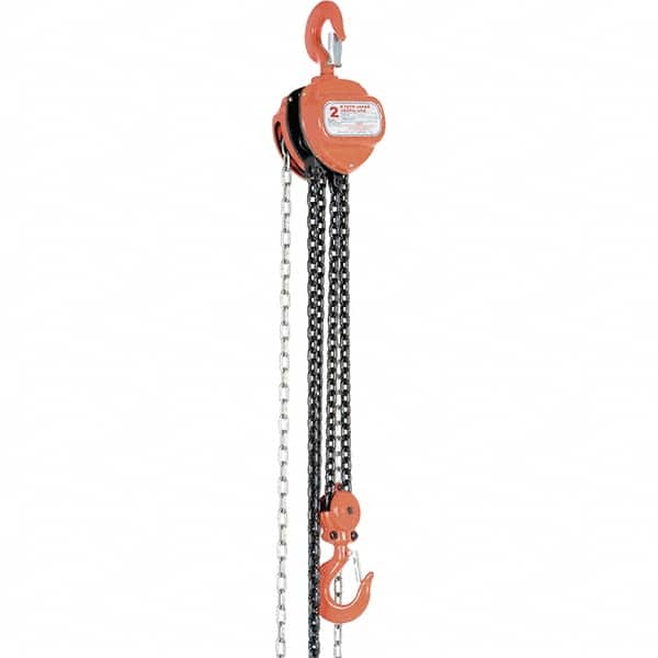 Vestil - 4,000 Lb Lifting Capacity, 20' Lift Height, Hand Hoist - Made from Chain - Americas Industrial Supply