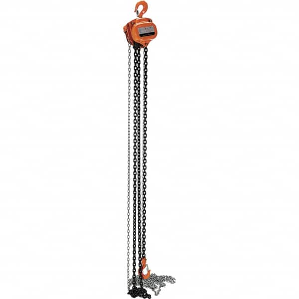 Vestil - 4,000 Lb Lifting Capacity, 20' Lift Height, Hand Hoist - Made from Chain - Americas Industrial Supply