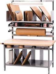 Proline - 60 Wide x 30" Deep x 36" High, Maple Workbench - Adjustable Height Legs, Gray - Americas Industrial Supply