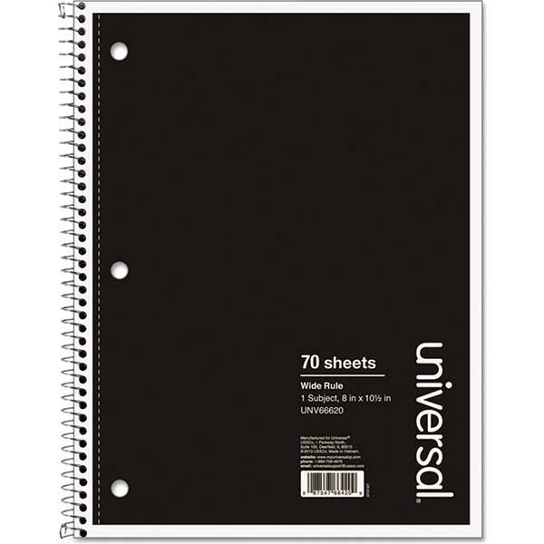 UNIVERSAL - Note Pads, Writing Pads & Notebooks Writing Pads & Notebook Type: Notebook Size: 10-1/2 x 8 - Americas Industrial Supply