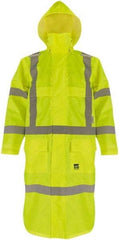 Viking - Size 3XL, High Visibility Lime, Coat - 55" Chest, 2 Pockets, Detachable Hood, Hook & Loop Wrist - Americas Industrial Supply