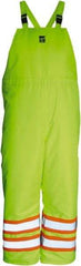 Viking - Size L, High Visibility Lime, Cold Weather Bib Overall - Hook & Loop Ankle - Americas Industrial Supply