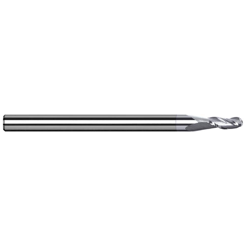 Harvey Tool - Ball End Mills; Mill Diameter (Inch): 5/32 ; Mill Diameter (Decimal Inch): 0.1562 ; Number of Flutes: 3 ; Length of Cut (Decimal Inch): 0.2350 ; Material: Solid Carbide ; Overall Length (Inch): 2 - Exact Industrial Supply