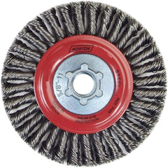 Norton - 9" OD, 5/8-11 Arbor Hole, Stringer Bead Carbon Wheel Brush - Americas Industrial Supply