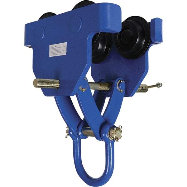 Vestil - 4 Ton Capacity Quick Install Manual Trolley - 4" to 11-3/4" Flange Width - Americas Industrial Supply