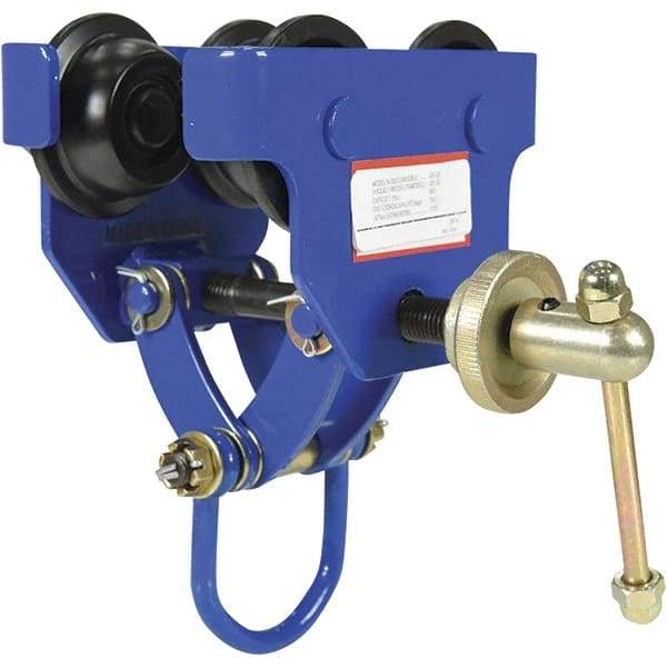 Vestil - 0.15 Ton Capacity Quick Install Manual Trolley - 4" to 8" Flange Width - Americas Industrial Supply