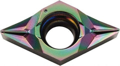 Kyocera - DCGT32505 MFP Grade PDL025 Carbide Turning Insert - Al2O3 Finish, 55° Diamond, 3/8" Inscr Circle, 5/32" Thick, 0.0079" Corner Radius - Americas Industrial Supply