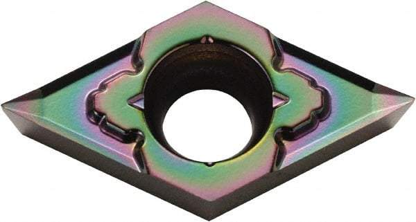 Kyocera - DCGT21505 MP Grade PDL025 Carbide Turning Insert - Al2O3 Finish, 55° Diamond, 1/4" Inscr Circle, 3/32" Thick, 0.0079" Corner Radius - Americas Industrial Supply