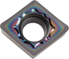 Kyocera - CCGT3251 AH Grade PDL025 Carbide Turning Insert - Al2O3 Finish, 80° Diamond, 3/8" Inscr Circle, 5/32" Thick, 1/64" Corner Radius - Americas Industrial Supply