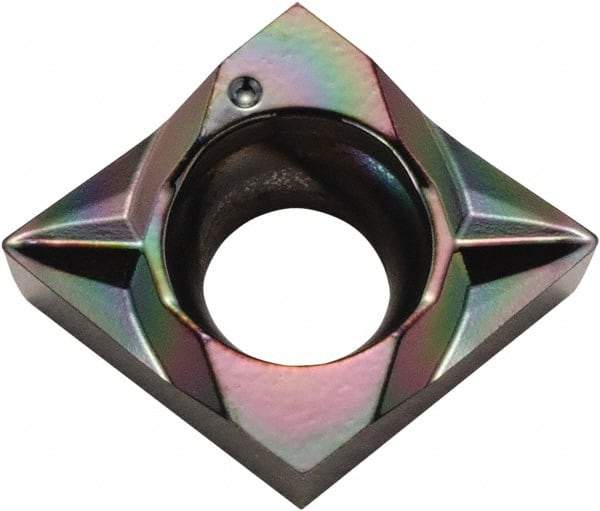Kyocera - CCGT32505 MFP Grade PDL025 Carbide Turning Insert - Al2O3 Finish, 80° Diamond, 3/8" Inscr Circle, 5/32" Thick, 0.0079" Corner Radius - Americas Industrial Supply
