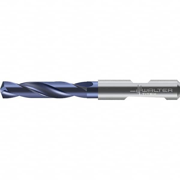 Walter-Titex - 8mm 140° Solid Carbide Screw Machine Drill Bit - Right Hand Cut, 41mm Flute Length, 79mm OAL, Straight Shank with Weldon Flat - Americas Industrial Supply